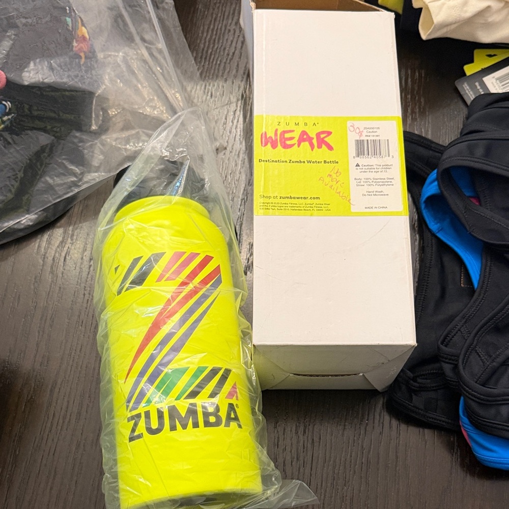 Zumba Fitness Yellow Water Bottle